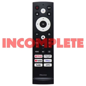 INCOMPLETO - Telecomando Hisense OEM ERF3V90H (0011) per TV Hisense selezionati - Grigio - Foto 1 di 2