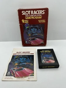 Slot Racers Atari 2600 1978 Complete Cartridge Box Manual CIB Cleaned Tested - Picture 1 of 15