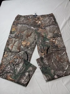 Realtree Xtra Men's Camo Cargo Pockets Pants Side Elastic Waistband 40x42 XL - Picture 1 of 13