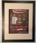 N-E-R-D*PHARRELL WILLIAMS*UK Tour*2004*ORIGINAL*POSTER*AD*FRAMED*FAST WORLD SHIP
