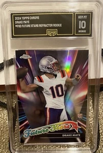 2024 Topps Chrome Drake Maye Future Stars Refractor RC Patriots Graded Gem 10 - Bild 1 von 1