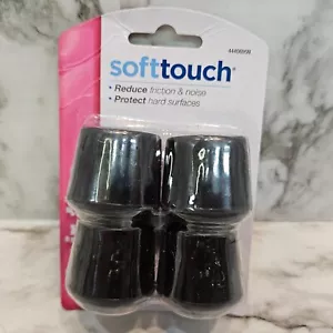 Soft Touch Black Round Vinyl Heavy Duty Table/Chair Tip 1" Dia. 4440695N Protect - Picture 1 of 8