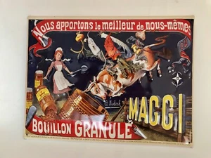 Werbung Blechschild MAGGI Bouillon Granule, Selten, Replikat 40 x 30 cm - Bild 1 von 2