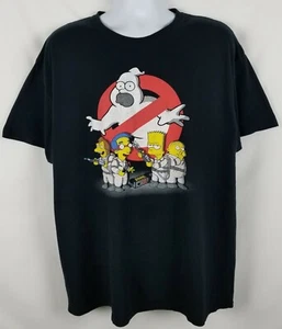 The Simpsons Ghost Busters T-Shirt Mens XL Short Sleeve Crew Neck Black Bart - Picture 1 of 12
