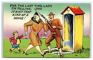 Postcard For the Last Time Lady I'm Telling You It..., military comic linen B9 - Picture 1 of 2