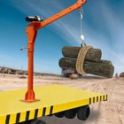 1100 LB Truck-Mounted Crane Hoist w/ 12v Electric Winch Pickup Truck Jib Cranes