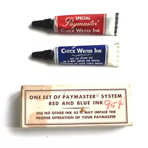 Vintage 1950er Special PayMaster System Scheckschreiber rote & blaue Tinte ein Set top - Bild 1 von 4