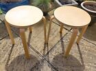 Vintage X 2 Ikea Frosta Stools/Plant Stands Birch Plywood Discontinued