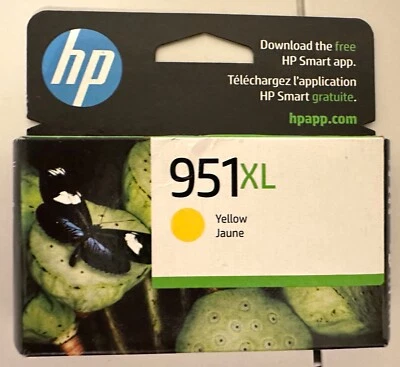 Cartucho de tinta amarilla HP 951XL (sellado) (nuevo en caja) (nuevo en caja) Foto 1 de 4