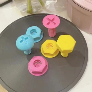 3Pcs Wall Hook Screw Shape Punch Free Hat Clothes Back Door Kids Hanger Supplies - Picture 1 of 6