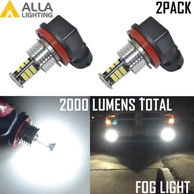 Alla Light LED H11 H11LL Driving Fog Light Bulb Lamp 6000K White Replacement,2pc - Image 1 of 4