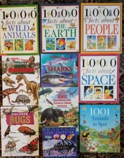 10 books 1000 Facts about and Wonders of learning the Earth,People,Space,& more 