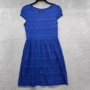 En Focus Studio Damen Minikleid blau Fit Flare Flügelärmel U-Ausschnitt Größe 6 - Bild 1 von 11