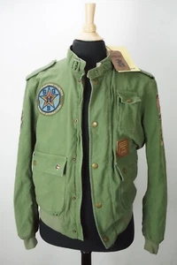 Barbour Steve Mcqueen Customized Flyer Burnt Olive Cotton Jacket Military L NEW - Picture 1 of 9