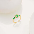 Vintage Plated Ring Flower Shape Inlaid Shining Zircon Sweet Gift For Teen G _cu