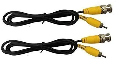 2-Packs 1 Meter Bnc to Rca Video Cable Connector for Cctv Camera from Dvr to Tv - Image 1 of 2