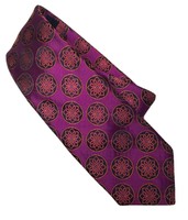Ted Baker London Tie Vibrant Magenta Pink Orange Necktie Luxury Silk Ties New