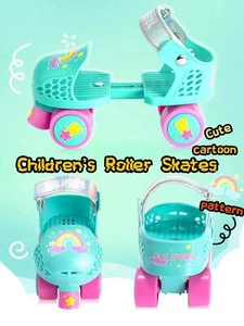 Kids Adjustable Quad Roller Skates,Toddler Beginner Roller Skates For Girls And - Picture 1 of 10