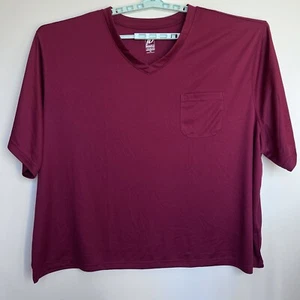 Insta Dry by Haband Mens Red 5X Short Sleeve Shirt - Picture 1 of 4