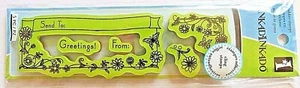 Envelope Greetings Flowers Cardmaking Inkadinkado Cling Stamps - Picture 1 of 2