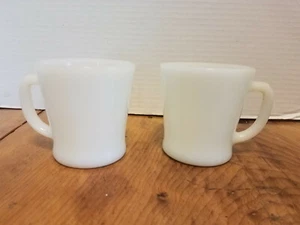2 tazas de café vintage Fire King de vidrio con leche a prueba de calor 3 3/8" - Imagen 1 de 4