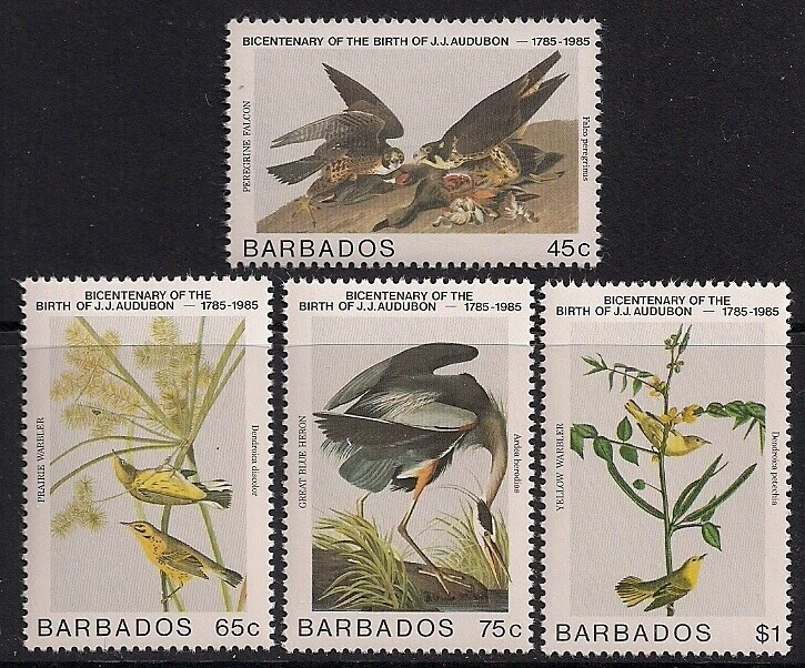 巴巴多斯邮票 665 - 668 - 奥杜邦鸟 — 第 1/1 张图片