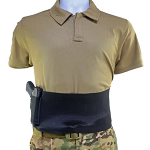Tactical Belly Band IWB OWB Pistol Holster with 2 Mag Pouch Fit 38-48 inch Waist - Picture 1 of 9