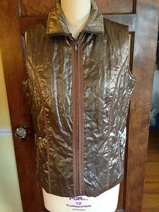 Chicos 2 Size 12 Women's Zip Front Lined Vest - Picture 1 of 8