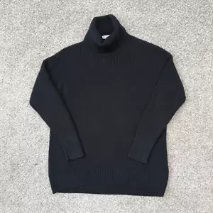Maglione J Crew misto cashmere donna XS nero maglia grossa girocollo usato in ottime condizioni - Foto 1 di 15