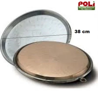 TEGLIA TORTIERA IN RAME E STAGNO PER FARINATA Ø38cm AGNELLI ORIGINALE - Immagine 1 di 2