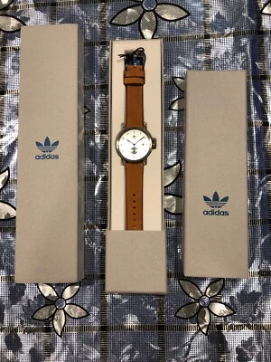 New Adidas  DISTRICT LX2 Leather Strap 40mm Men's Analog Watch (Z123039-00) $160 - Image 1 of 4