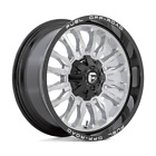 20X9 Fuel 1PC D798 ARC 8X180 1MM SILVER BRUSHED FACE WITH MILLED BLACK LIP