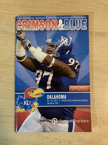 2011 Oklahoma Sooners Kansas Jayhawks Football Program Richard Johnson OU Norman Cover