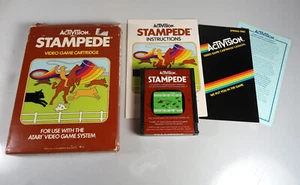 Atari 2600: STAMPEDE Cartridge with Box, Manual & Catalog - Tested & WORKS - Picture 1 of 4