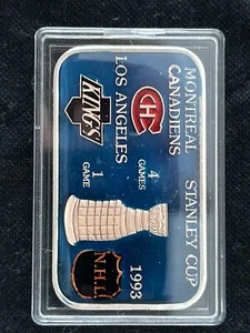 Enamel 0.999 Fine Silver 1oz Stanley Cup 1993 Montreal Canadiens -LA KINGS - Picture 1 of 3