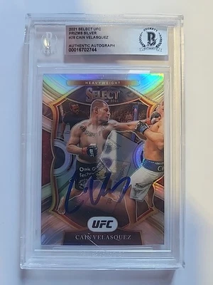 Autógrafo Beckett BAS Cain Velásquez 2021 Select Prizms firmado automáticamente Foto 1 de 2