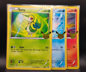 First Partner Cards JUMBO Snivy Tepig Oshawott Celebrations 25th Anniversary  - Picture 1 of 6