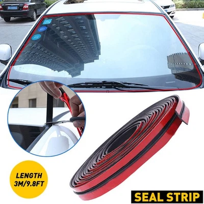10ft/10FT T Rubber Seal Weather Strip Trim For Car Front Rear Windshield Sunroof - Image 1 of 4