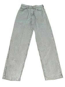Vintage Lee Relaxed Fit Easy Rider Jeans Size 11 Gray Striped Loose Thigh - Picture 1 of 10