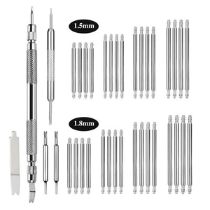 Watch Band Pins Kit -Watch Spring Bar Replacement-Bands Strap Removal Repair ... - Picture 1 of 7
