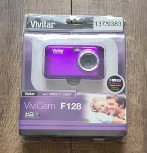Vivitar Vivicam F128 14.1MP Compact Digital Camera Purple Brand New And Sealed - Picture 1 of 3