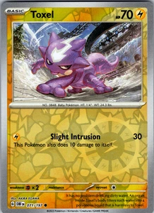 Toxel Reverse Holo 071/197 SV03: Obsidian Flames Common - Casi nuevo - Imagen 1 de 2