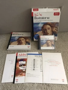 Adobe Illustrator 9.0 Upgrade Macintosh Big Box with Serial  (AS-IS, See Desc) - Picture 1 of 11