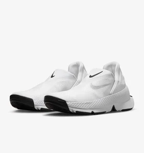 Women's Size 11 / Men's 9.5 Nike Go FlyEase White Black Slip-On Comfort Shoes - Picture 1 of 11