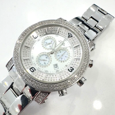 Diamond Aqua Master Watch: Mens Diamond Power Watch 3.50ct - Image 1 of 4