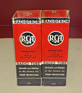 Paar, Cinch Radiotron Typ 27 Radio/Audio Ausgangsröhren, NOS - Bild 1 von 6
