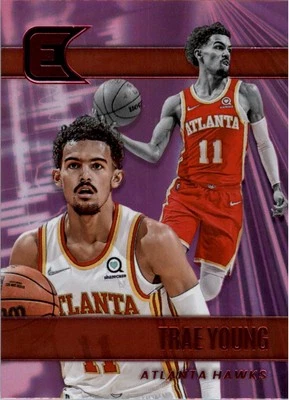 2021-22 Panini Chronicles Pink #310 Trae Young Essentials - BSK - Image 1 of 2