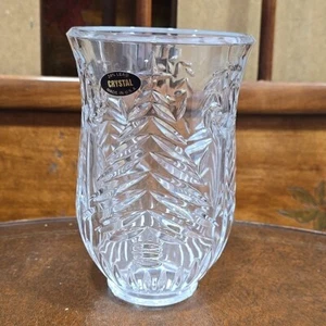 Vaso natalizio in cristallo di piombo portacandele made in USA vintage - Foto 1 di 9