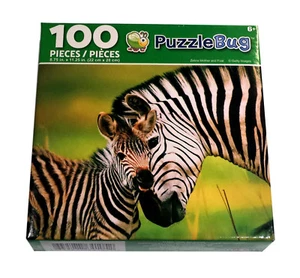 Mom Mother & Baby Zebra Mother's Day Jigsaw Puzzle 100 Pieces 8.75"X11.25" Piece - Picture 1 of 3