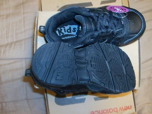 New Balance Kids Wide Sizes Black Leather Athletic Sneakers, NWB. - Picture 1 of 10